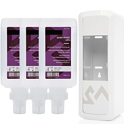 LOGAN-A Starter Kit Sanitrust Gel, 3 x 500 ml (White)